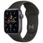 Apple Watch SE 40mm Space Gray Aluminum Case with Black Sport Band (MYDP2)